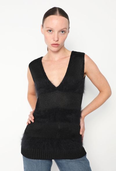 Balenciaga Tiered Angora Knit Top - 1 Balenciaga Tiered Angora Knit Top - 1