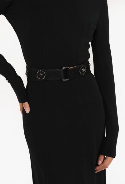 Alaïa Floral Studded Wide Belt - 1