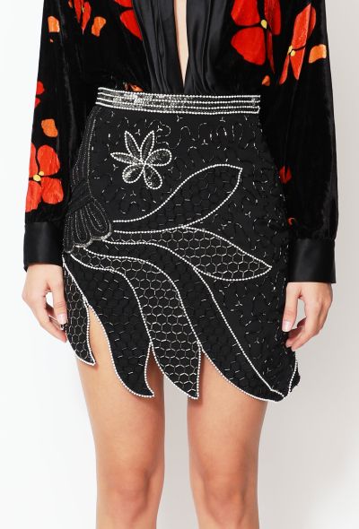                                         F/W 2015 Beaded Silk Skirt-1