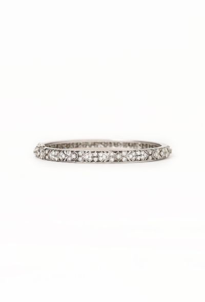                             Silver & Diamond Bangle Bracelet - 2
