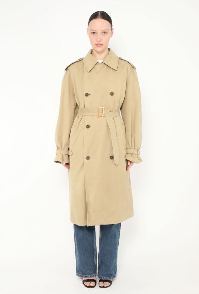 Saint Laurent Vintage Belted Gabardine Trench - 1 Saint Laurent Vintage Belted Gabardine Trench - 1