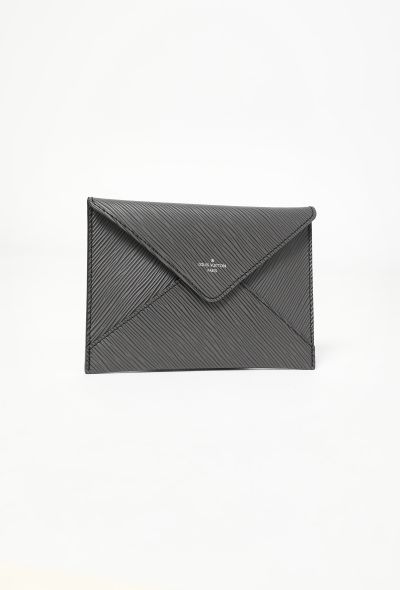 Louis Vuitton Matte Black Epi Envelope Pouch - 2 Louis Vuitton Matte Black Epi Envelope Pouch - 2