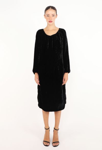 Saint Laurent Vintage Velvet Boat-neck Dress - 2