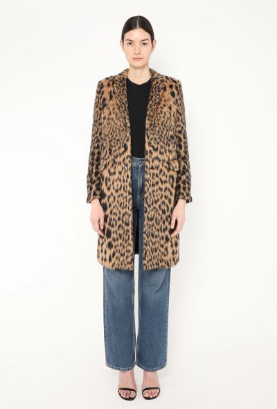 Saint Laurent 2018 Brushed Leopard Print Coat - 2