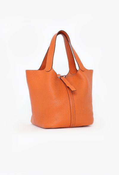 Hermès Orange Clémence Picotin 22 - 2 Hermès Orange Clémence Picotin 22 - 2