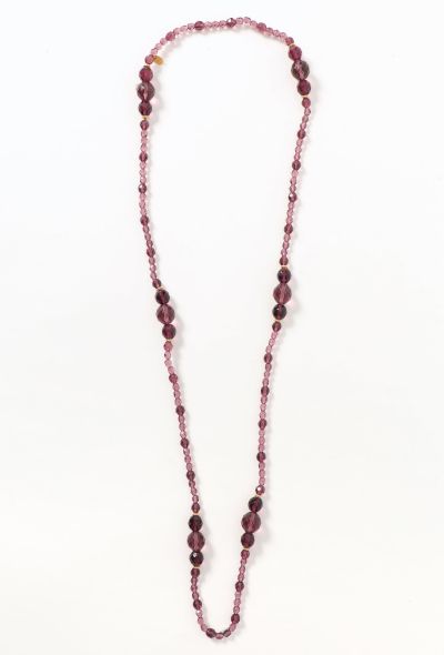                             Vintage Faceted Beaded Necklace - 1