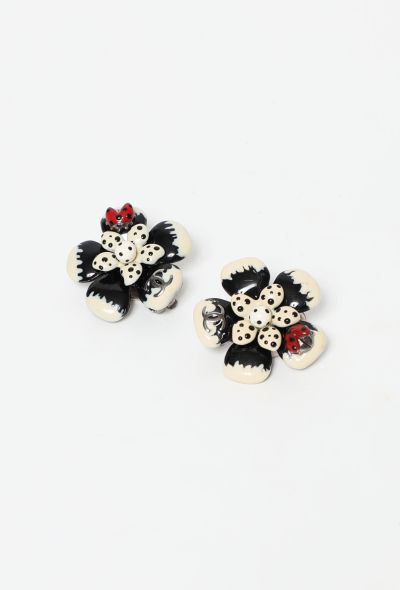                             Ladybug 'CC' Clip-on Earrings - 2