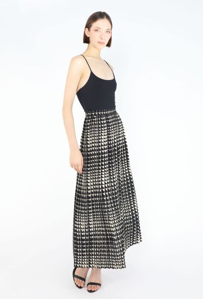 Céline Bicolor Graphic Georgette Skirt - 1