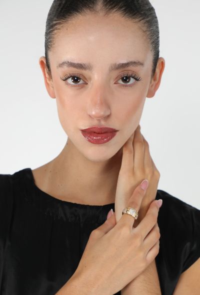 Van Cleef & Arpels Vintage 18K Yellow Gold & Diamond Bangle Ring - 2