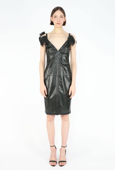 Bottega Veneta F/W 2022 Leather Pom Pom Dress - 1