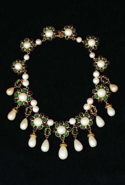 Chanel RARE Early '80s Gripoix Camélia Pearl Necklace - 1 Chanel RARE Early '80s Gripoix Camélia Pearl Necklace - 1
