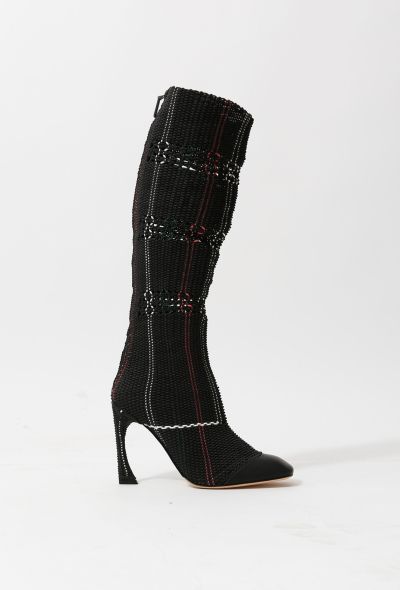                             S/S 2015 Woven Knee Boots - 1