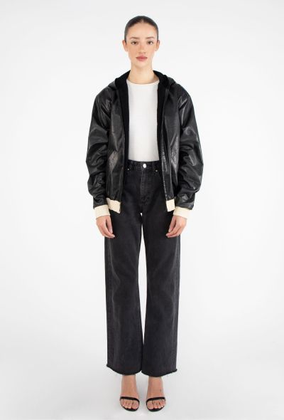 Chanel Leather Bouclé-Lined Bomber Jacket - 2