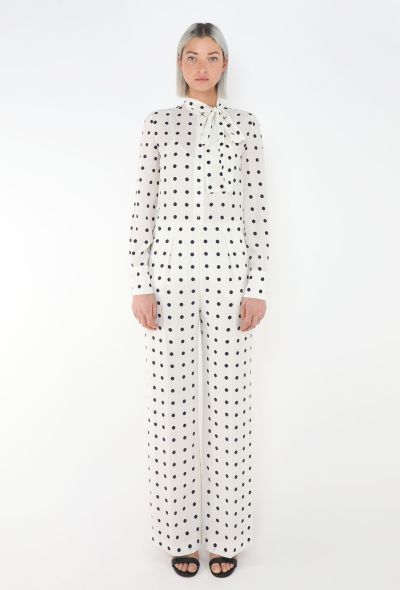 Valentino 2023 Polka Dot Lavallière Jumpsuit - 1