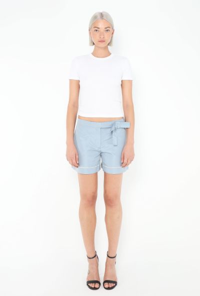 Prada Nylon Belted Bow Shorts - 2 Prada Nylon Belted Bow Shorts - 2