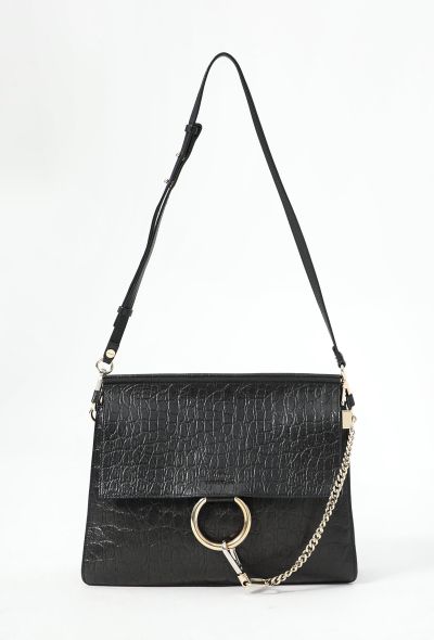 Chloé S/S 2015 Crocodile Embossed Faye Bag - 1