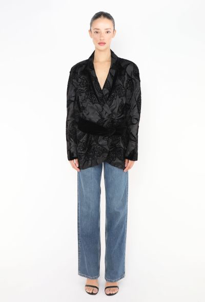 Thierry Mugler Rare '90s Devoré Butterfly Blazer - 2