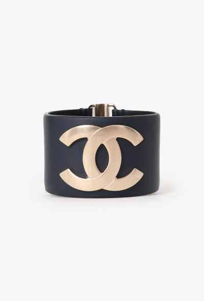 Chanel Resort 2018 'CC' Leather Cuff - 1 Chanel Resort 2018 'CC' Leather Cuff - 1