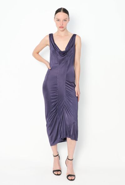 John Galliano Ruched Cowl-Neck Dress - 2 John Galliano Ruched Cowl-Neck Dress - 2