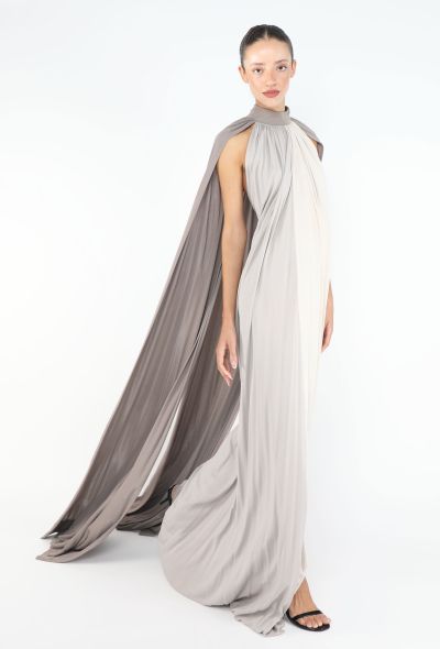 Franca Polacco '70s Gathered Cape Gown - 1