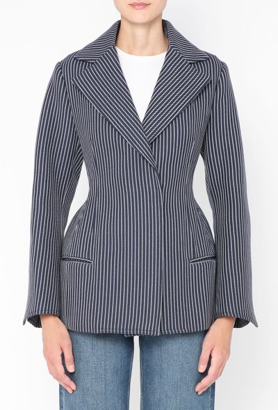 Céline Pinstripe Hourglass Blazer, Resort 2016 - 1