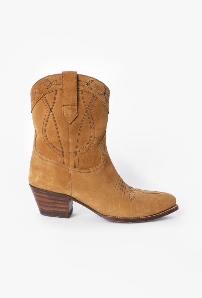 Céline 2021 Santiag Suede Cowboy Boots - 1 Céline 2021 Santiag Suede Cowboy Boots - 1