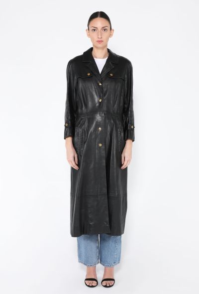 Hermès Vintage Leather Trench Coat - 2