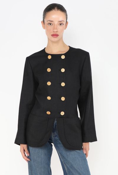 Saint Laurent Vintage Double-Breasted Military Blazer - 1