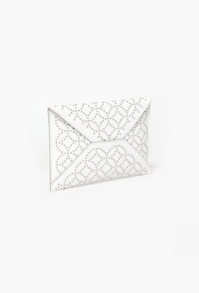 Alaïa Studded White Envelope Clutch - 2 Alaïa Studded White Envelope Clutch - 2