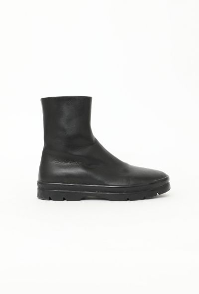 The Row 2021 Billie Leather Ankle Boots - 1