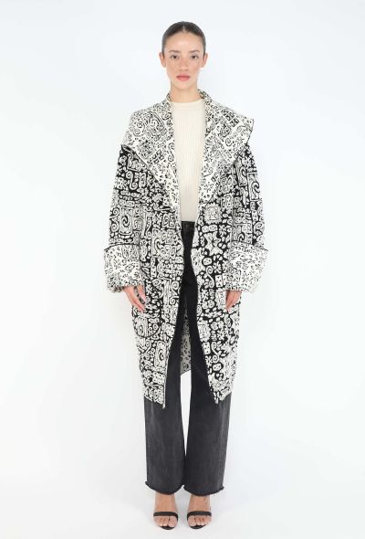 Céline S/S 2014 Jacquard Shawl Coat - 1
