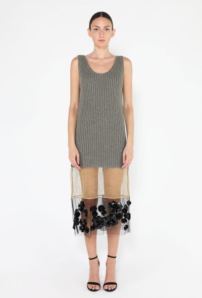 Prada Floral Appliqué Knit Dress, F/W 2022 - 1