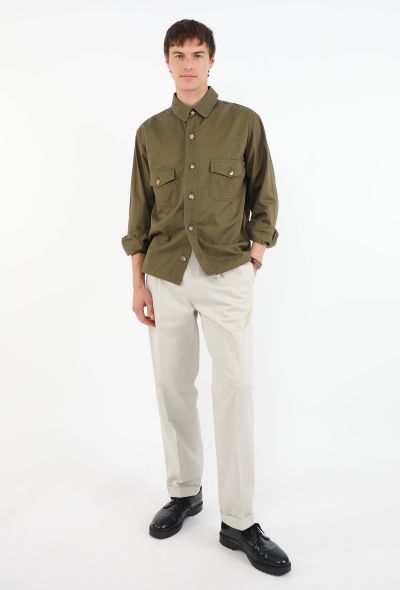 Saint Laurent 2024 Khaki Cargo Overshirt - 2
