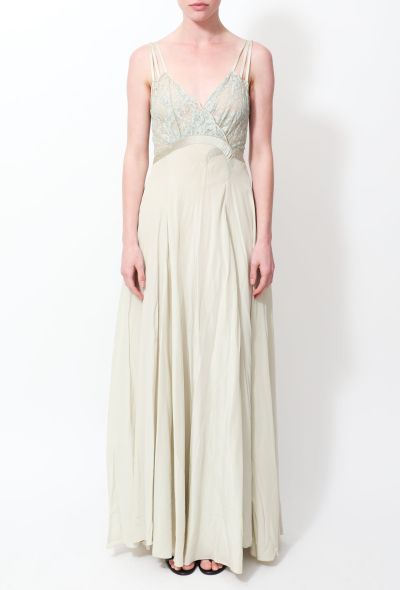                             70s Embroidered Lace Slip Dress - 2