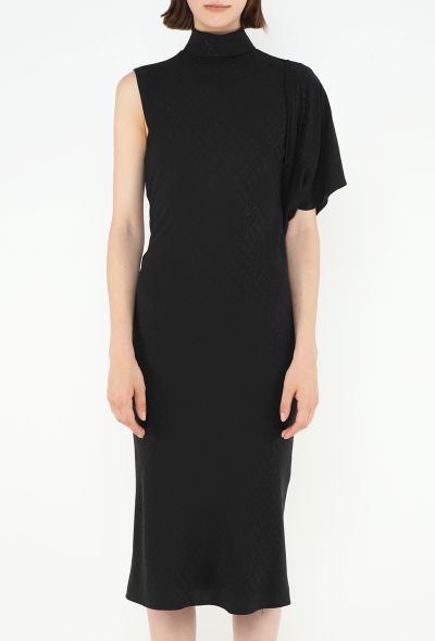 Céline 2022 Monogram Draped Silk Dress - 2 Céline 2022 Monogram Draped Silk Dress - 2