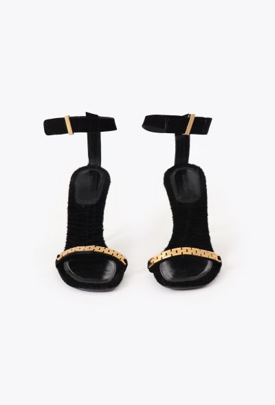 Céline 2010 Textured Chainlink Sandals - 1 Céline 2010 Textured Chainlink Sandals - 1