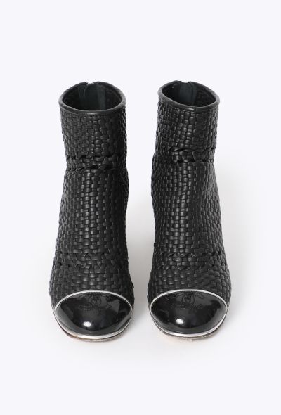 Chanel Woven 'CC' Cap-Toe Boots - 2
