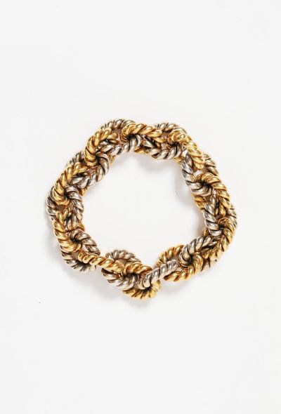                             18k Gold Twisted Chainlink Bracelet - 1