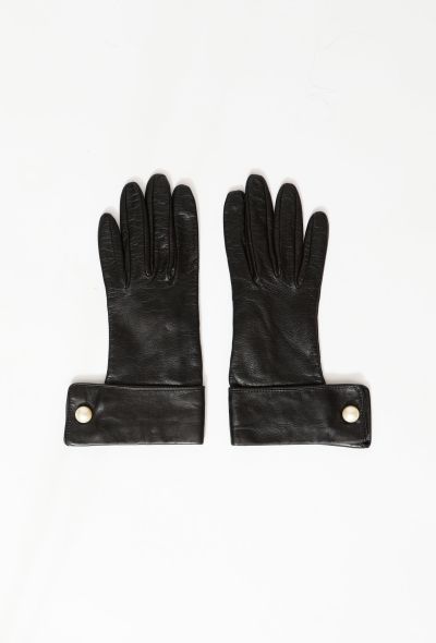                             Vintage Pearl Leather Gloves - 1