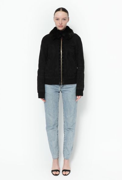 Gucci Shearling Suede Bomber Jacket - 2