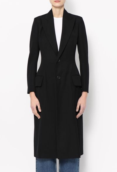                             Notched Twill Hourglass Coat - 2
