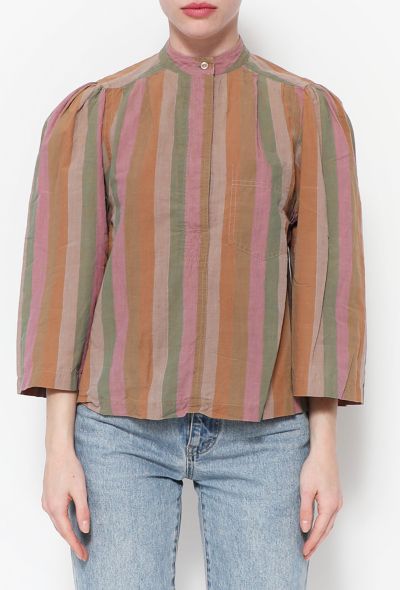                                         &#039;60s Biba Stripped Tunic-1