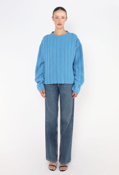 Céline Panel Ribbed Wool Sweater - 2