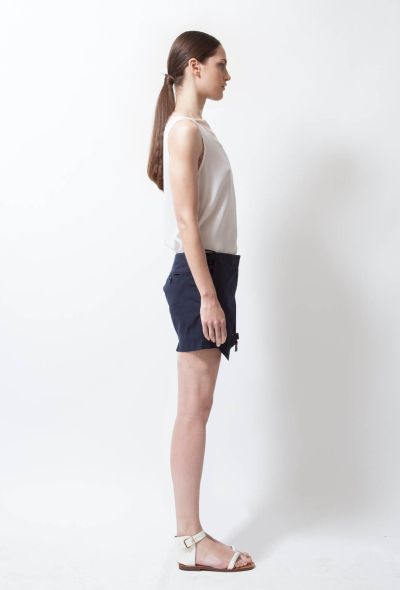                                         Navy Deconstructed Shorts-2