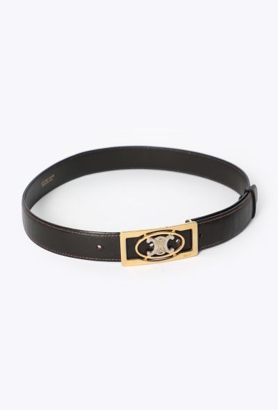 Céline Vintage Triomphe Emblem Belt - 2
