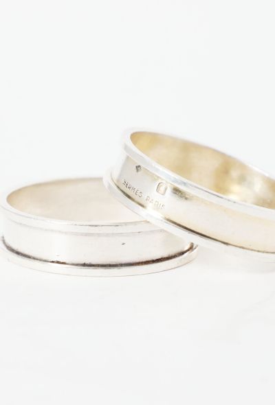                             50s Silver Napkin Ring Set - 2