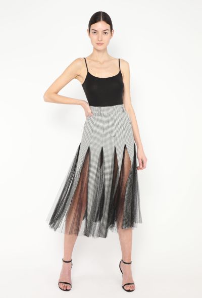 Dior F/W 2020 Checkered Cut-out Skirt - 1 Dior F/W 2020 Checkered Cut-out Skirt - 1