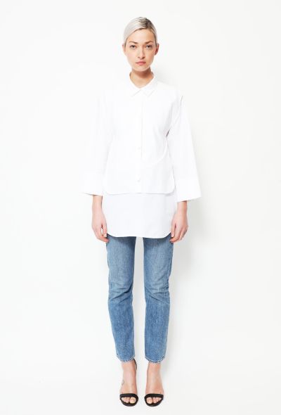                                         Layered Cotton Bib Shirt-2