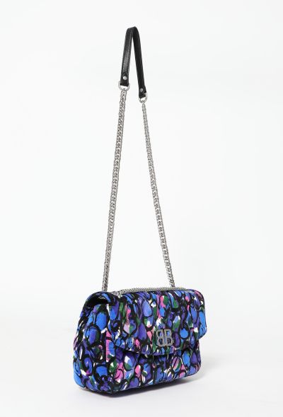 Balenciaga Velvet Floral BB Shoulder Bag - 2