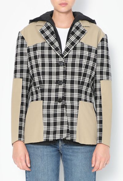Dior F/W 2022 Hooded Plaid Bar Jacket - 1 Dior F/W 2022 Hooded Plaid Bar Jacket - 1